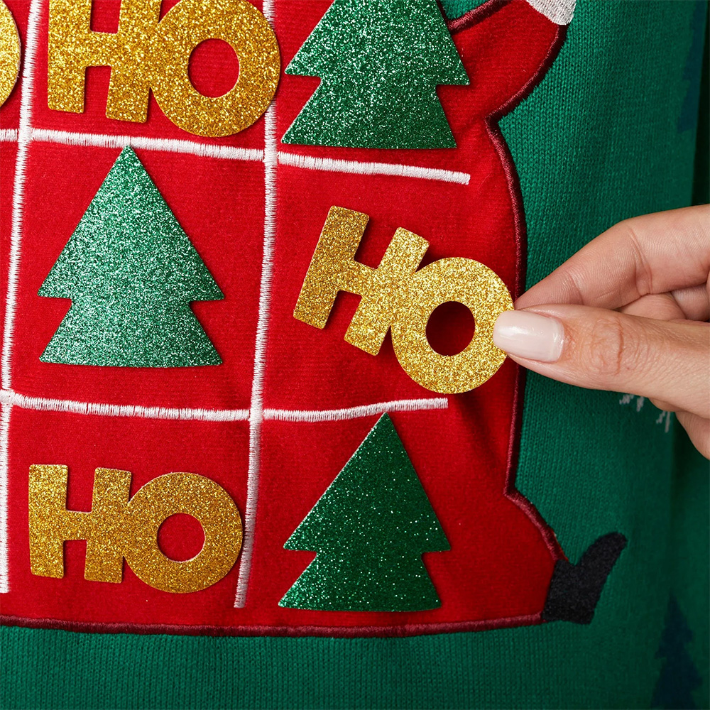 Kersttrui met Tic Tac Toe spelletje