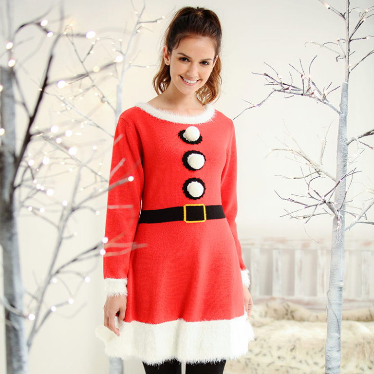Generisch Kersttrui voor dames, sweatshirt, ronde hals