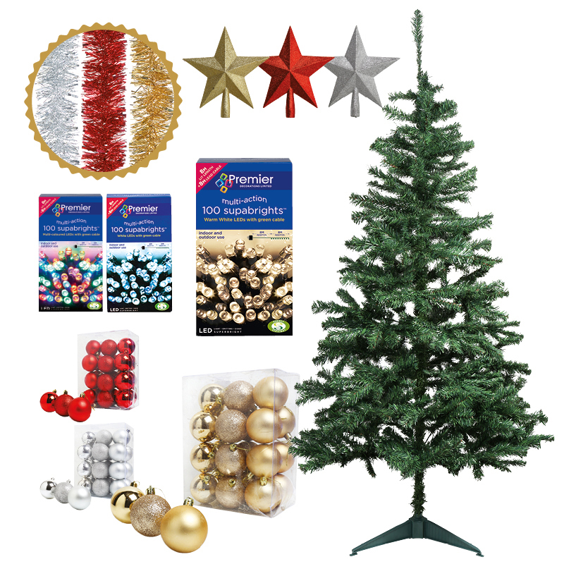 charme Haalbaarheid mechanisch Complete Kerstboom Inclusief Versiering (180cm) - KersttruiWinkel.nl