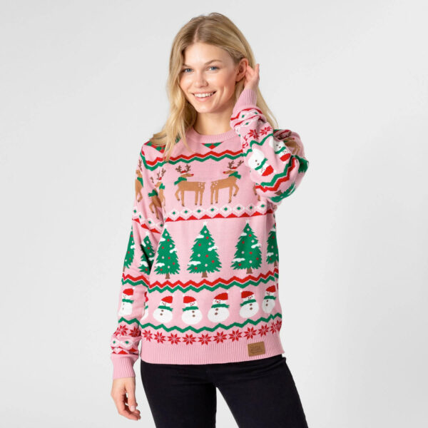 VERO MODA GIRL gebreide kersttrui offwhite/rood/blauw | wehkamp