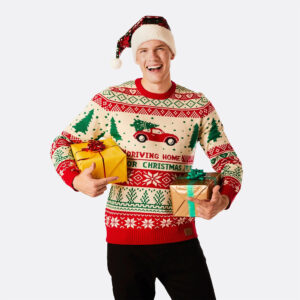 Retro Noorse Kersttrui - Driving Home for Christmas - Heren