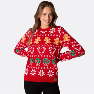 Dames Kersttrui Holly Jolly Christmas - Rood