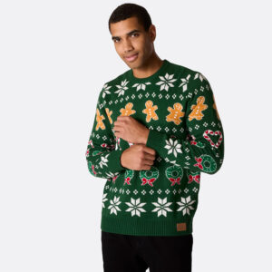 Heren Kersttrui Holly Jolly Christmas - Groen