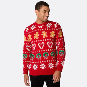 Heren Kersttrui Holly Jolly Christmas - Rood