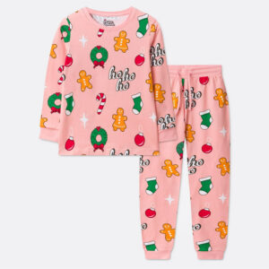 Ho Ho Ho Kerst Pyjama voor Kinderen - Roze